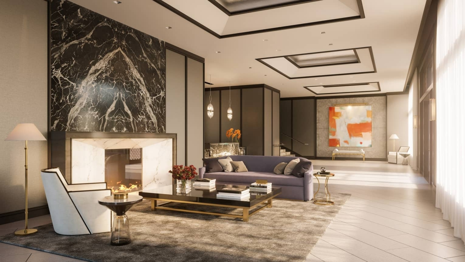 Luxury interior design of Four Seasons Private Residences project, San Francisco